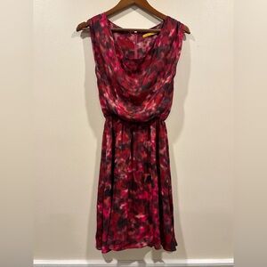 Alice + Olivia Vibrant Pink and Black Mini Dress